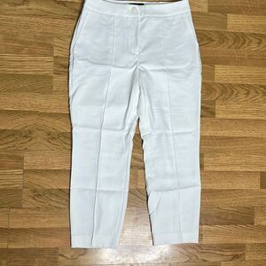 Express Stretchable Trousers Ankle High Rise Curvy White Women's Pants Size 8S N